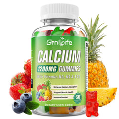 GrnLife Calcium Citrate 1200mg bottle for daily bone support.