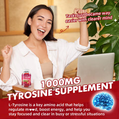 GrnLife L Tyrosine Gummies for kids and adults on the go.