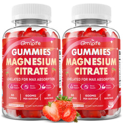 GrnLife magnesium citrate gummies bottle for easy daily wellness support