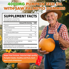 GrnLife pumpkin seed oil gummies bottle side view for easy daily use