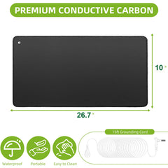 Grounding Mat 2 Pack cord setup demonstrates easy grounding connection to a socket