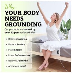 GroundingWell organic cotton surface feels breathable and gentle against skin.