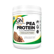 Growing Naturals pea protein powder bottle for high-protein shakes
