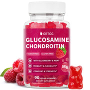 GRTGG glucosamine chondroitin gummies jar for easy daily joint support.