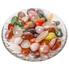 Guanquartz natural crystal stones set of 36 agate pieces for meditation and balance.