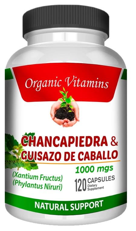Guizazo Plus Chanca Piedra capsules on label, ideal for daily supplement routines.