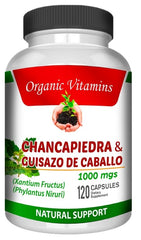 Guizazo Plus Chanca Piedra capsules on label, ideal for daily supplement routines.