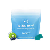Gummly Jet Lag Remedy bottle ready for travel support.