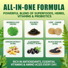 GUMTRACT Moringa Gummies with bright green apple color for daily wellness.