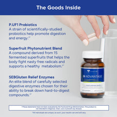 Close-up of digestive enzymes details indicating nutrient breakdown aid.