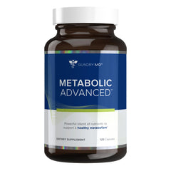 Gundry MD Metabolic Advanced bottle front highlights metabolism-supporting formula.