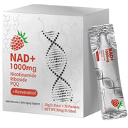 GUSUPY NAD liquid supplement bottle showing a 1000 mg formula for daily energy.