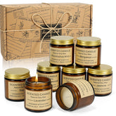 GUYHNE amber jar candles set creates long-lasting warm ambiance for cozy evenings