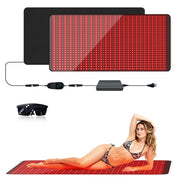 GUYULUX red light therapy mat in full-body setup for relaxation