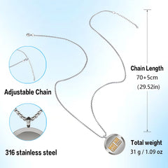 GV77ZF silver-tone chain length 27.56 inches for versatile styling