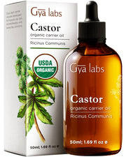 Gya Labs Castor Oil bottle for easy daily use across hair and skin care