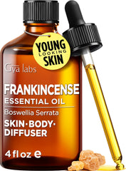Gya Labs Frankincense Essential Oil bottle for diffusion and DIY blends.
