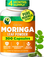 Gya Labs Moringa Capsules bottle for daily energy support.