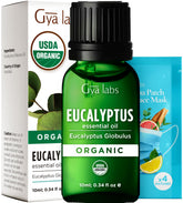 Gya Labs Organic Eucalyptus Oil in diffuser for a refreshing ambient scent.