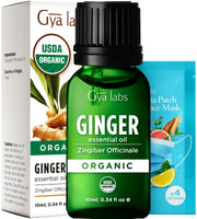 Gya Labs Organic Ginger Essential Oil bottle ready for precise pours in DIY blends.