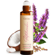 Gya Labs Patchouli Roll-On in amber bottle for convenient on-the-go aromatherapy.