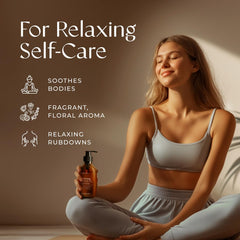 Gya Labs Relaxing Massage Oil pump dispensing smoothly for easy home or spa massages