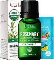Gya Labs rosemary oil bottle pour for easy aromatherapy and topical use.