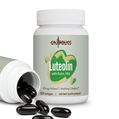 Gyumolics luteolin softgel bottle for easy daily use.