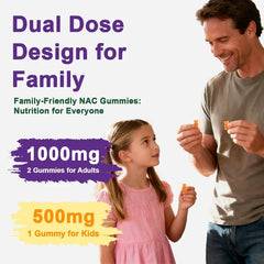 Gyumolics NAC adults 1000mg dose depiction for daily use.