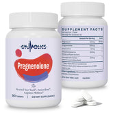 Gyumolics Pregnenolone 100mg bottle for daily cognitive support.