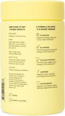 H-PROOF Anytime Energy jar label detail emphasizes berry flavor and vegan formula