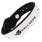 H2WELLNESS magnetic bracelet shows ultra-strength breathable design for all-day comfort.