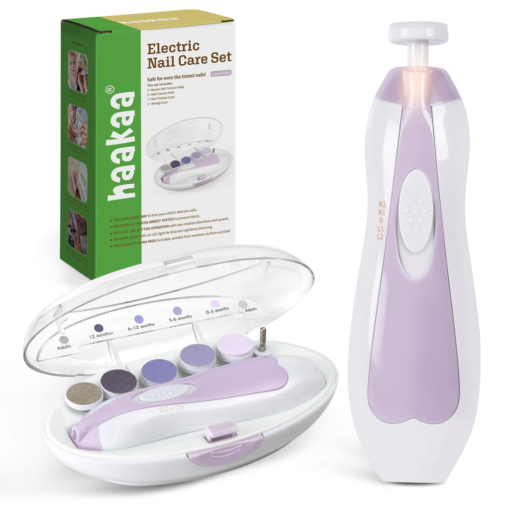 Haakaa baby nail trimmer with LED light for precise trimming day or night.