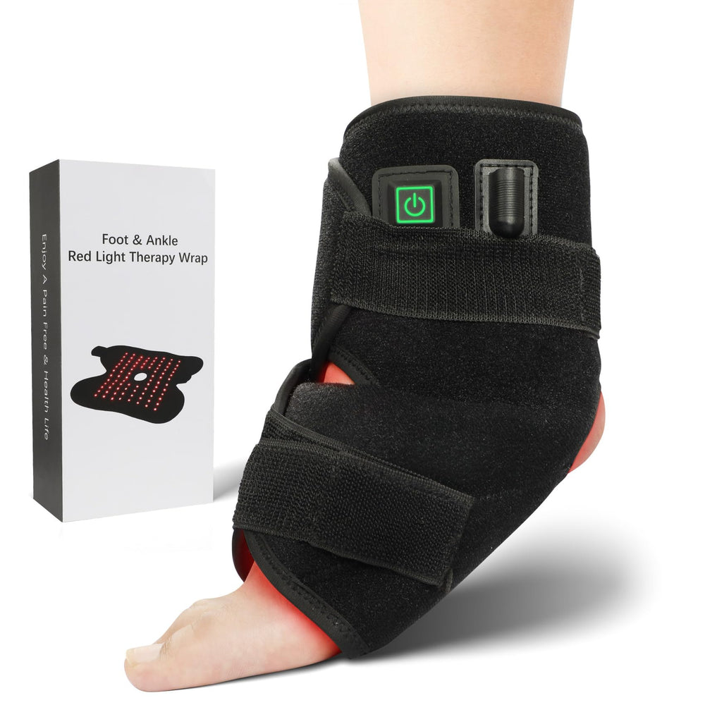 Haeglauv red light knee-ankle wrap delivering targeted warmth.