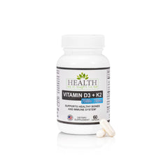 HAIOTB D3+K2 bottle front view for daily vitamin support with D3 and K2.