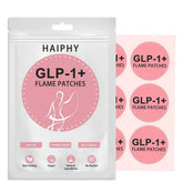 Haiphy GLP-1 patches packaging showing natural ingredients for daily health support.