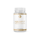 HAIRFIT vitamins bottle front promotes healthy-looking hair growth potential.