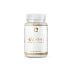 HAIRFIT vitamins bottle front promotes healthy-looking hair growth potential.