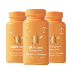 HAIRtamin SKINtamin capsules bottle for daily skin support.