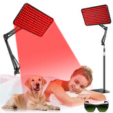 HALIDODO red light therapy lamp front view for versatile at-home sessions and mood-friendly use.