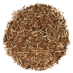 Halo Naturals St. John's Wort herb in resealable pouch preserves freshness for daily blends.