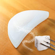 Halukakah Selenite Bowl moon plate for on-the-go crystal cleansing