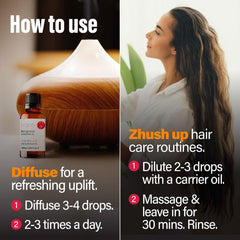 H'ana bergamot oil for hair scalp massage, promoting a refreshing routine.