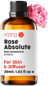 H'ana Rose Essential Oil bottle ready for diffuser use to create a calming atmosphere.