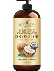 Handcraft Blends Aceite de Coco Fraccionado - botella clara, hidrata suavemente la piel.
