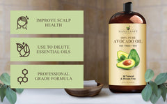 Handcraft Blends Avocado Oil on skin for soft, non-greasy hydration