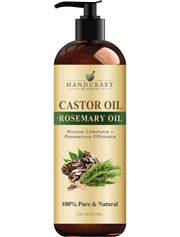 Handcraft Blends Castor Oil with Rosemary bottle for versatile hair care.