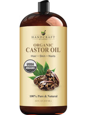 Handcraft Blends castor oil bottle for versatile hair and skin care.