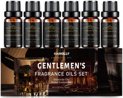 Hanolly men's fragrance sandalwood 10ml bottle ideal for diffuser use and calming atmosphere.