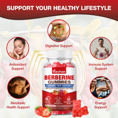 Haohan Berberine Gummies 60-count bottle seen for a 30-day routine